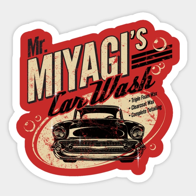 Mr Miyagi car Wash Sticker by MindsparkCreative